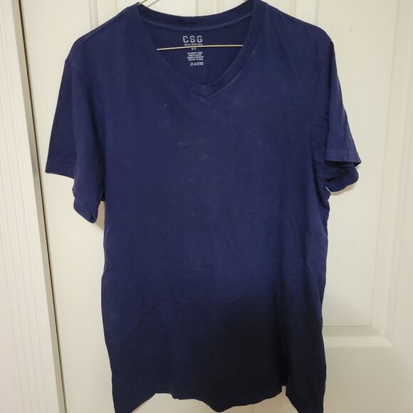 Champs Sporting Goods Men's V-Neck T-Shirt [Size: Small] 2 Pack Grey/Blue - Picture 1 of 6